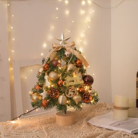 Tabletop Christmas Tree Small Mini Christmas Tree for Table Top;  Artificial Snow Flocked with Xmas Ornaments;  Gold Christmas Decorations for Ho