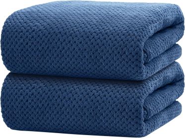 Bath Towels Pack of 2, (27 x 54 Inches) Microfiber Ultra Soft Highly Absorbent Bath Towel Set, Lightweight and Quick Drying Towels for Body, Spor