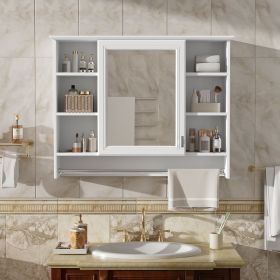 3-in-1 Bathroom Mirror Cabinet, 36-inch Wall Mounted Medicine Cabinet with Adjustable Shelf & Soft Close Door