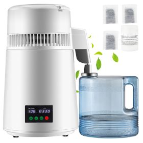 1.1Gal Water Distiller, 0.3Gal/H, 750W Distilled Water Maker Machine 0-99H Timing Set Temp Display