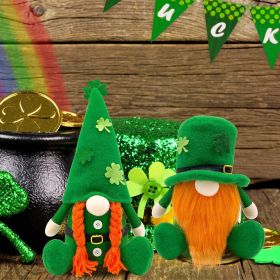 St Patricks Day Decorations - St Patricks Day Decor - Leprechaun Stuffy Doll, St Patrick's Day Plush Shamrock Gnomes Decorations for Home (Color: St Patricks Day Gnomes-6)