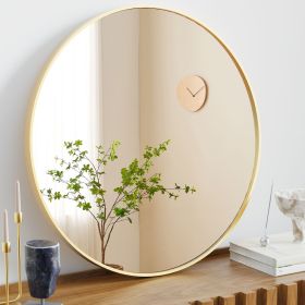 Black Round Wall Mirror 20-30 Inch, Bathroom Mirrors for Over Sink, Circle Mirror for Bathroom, Entryway, Bedroom, Vanity (size: gold/30in)