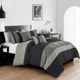 6 Piece Luxury Patchwork Comforter Set (size: KING)