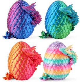 8" 3D Printed Dragon Eggs, Mystery Crystal Dragon Egg For Easter Basket Stuffers, Unique Easter Toys & Decor, Fantasy Tabletop Decor For Kids & C (Option: Defaulttitle)